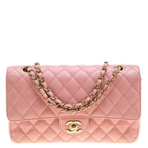 chanel pink flap bag